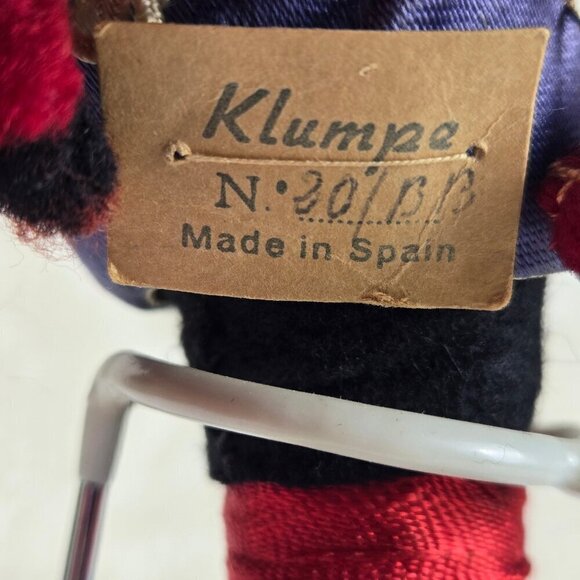 Vintage Klumpe Flamenco Dancer Doll Handmade 1950's Numbered Comes With Stand - Picture 14 of 16